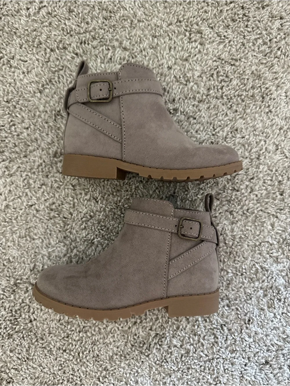 Girls Ankle Boots Bundle Size 9 Fall booties Old Navy Black & Taupe Suede